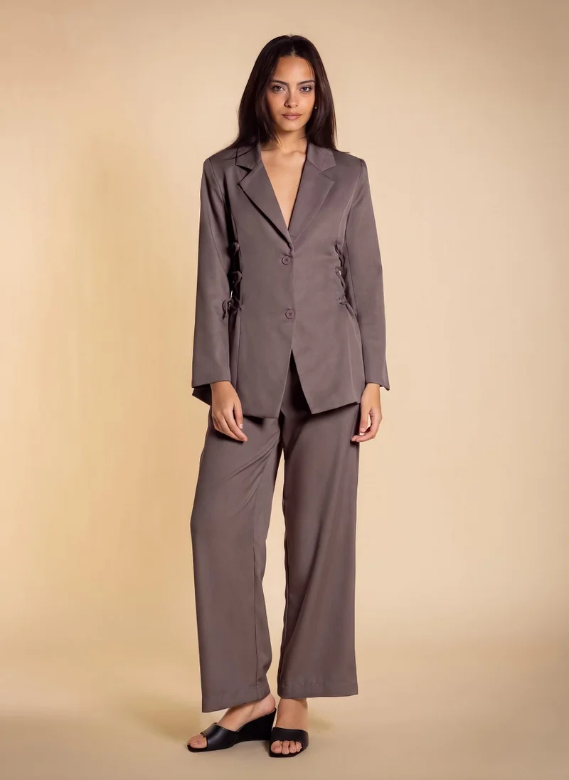 SHAPES CINCHED WAIST BLAZER SET