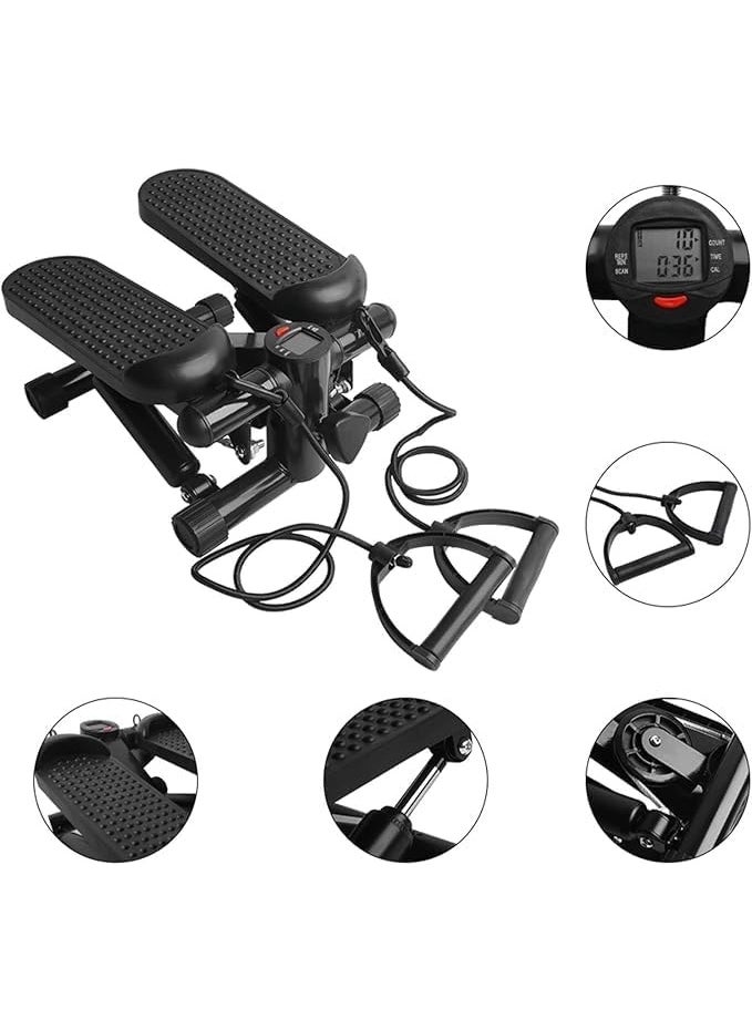COMMANDO Mini Treadmill Mini Stepper – Non-Slip Pedals and Resistance Bands  - Image 3