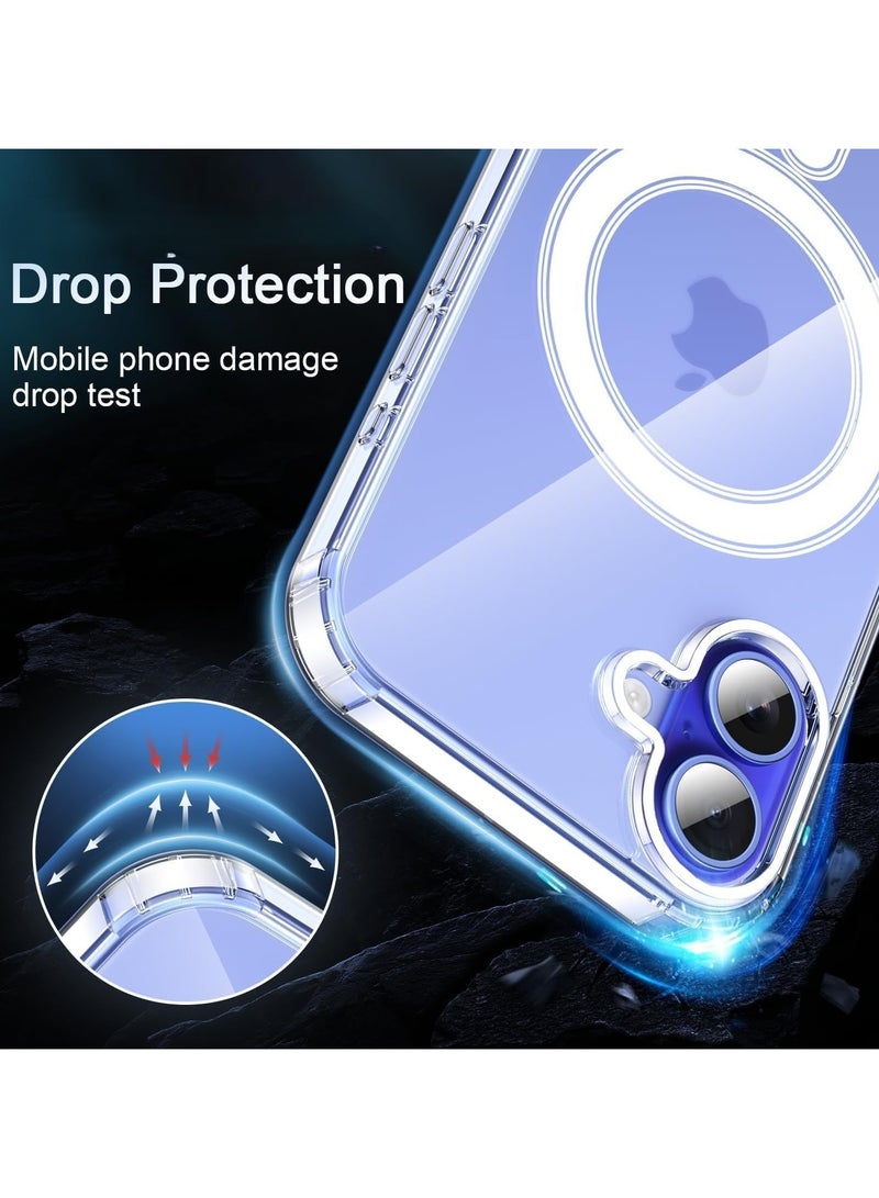 أكاليكس جراب شفاف لهاتف iPhone 17، جراب مغناطيسي شفاف مع واقي شاشة للخصوصية وحامي للكاميرا [متوافق مع MagSafe]، غطاء TPU مقاوم للصدمات - شفاف - Image 5