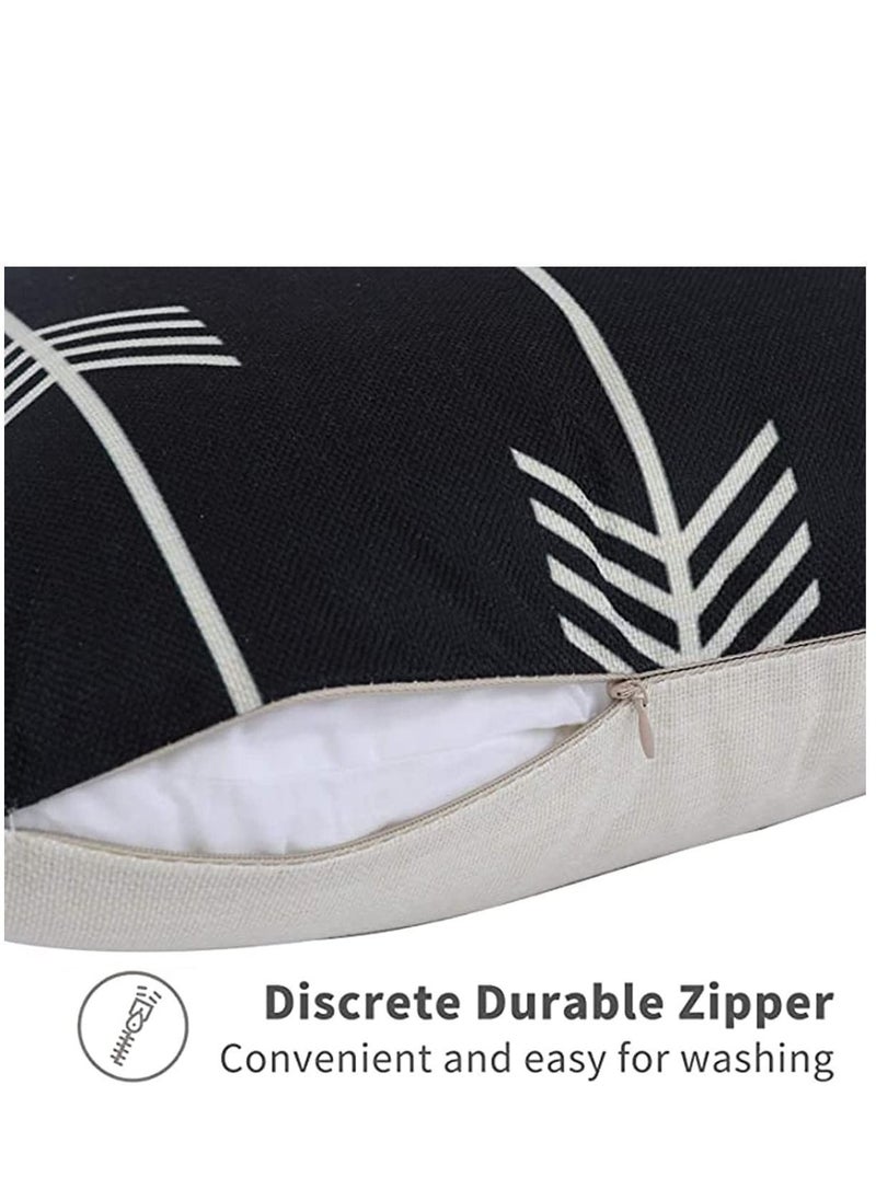 Y&D Set of 4 Pillowcases Decorative Geometric Square 18 x Inches Throw Pillow Covers - Modern Pattern Linen Cushion Case for Sofa Couch Bed Home Car Office Decor  - Image 4