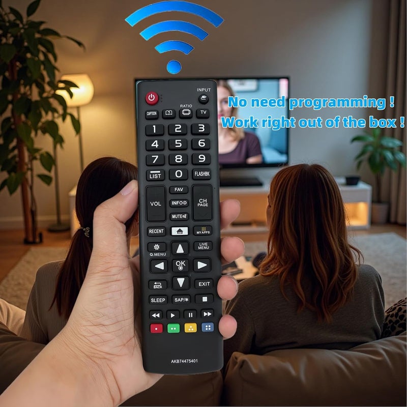 Replacement Remote Control fit for LG Smart TV 24LF4820 32LF595B 43LF5900 43UF6400 43UF6430 43UF6800 43UF6900 43UF7590 43UF7600 49LF5900 49UF6400 49UF6430 49UF6490 49UF6800 49UF6900 49UF7590 - Image 2