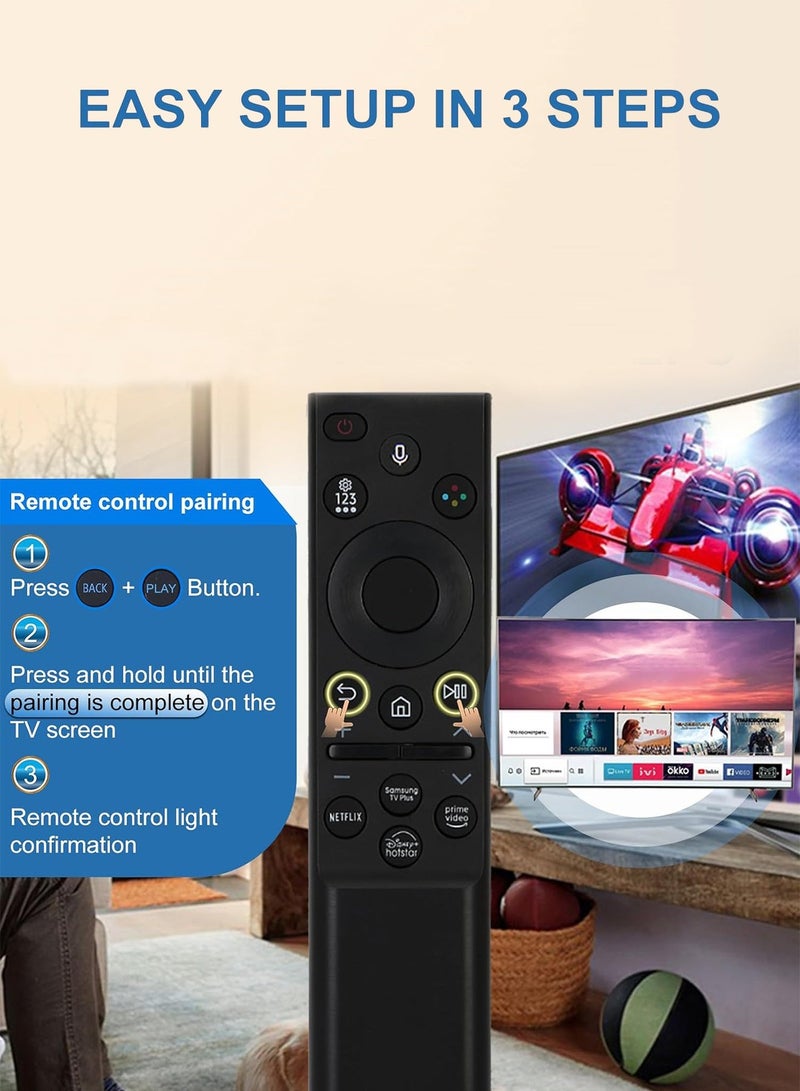 CUBEXELL Voice Remote Control Replacement for Samsung Smart TV (No Solar), Compatible with Most 2018 to 2022 Smasung Crystal UHD QLED The Frame QLED 4K 8K Smart TVs(BN59-01385A/BN59-01385B) - Image 4