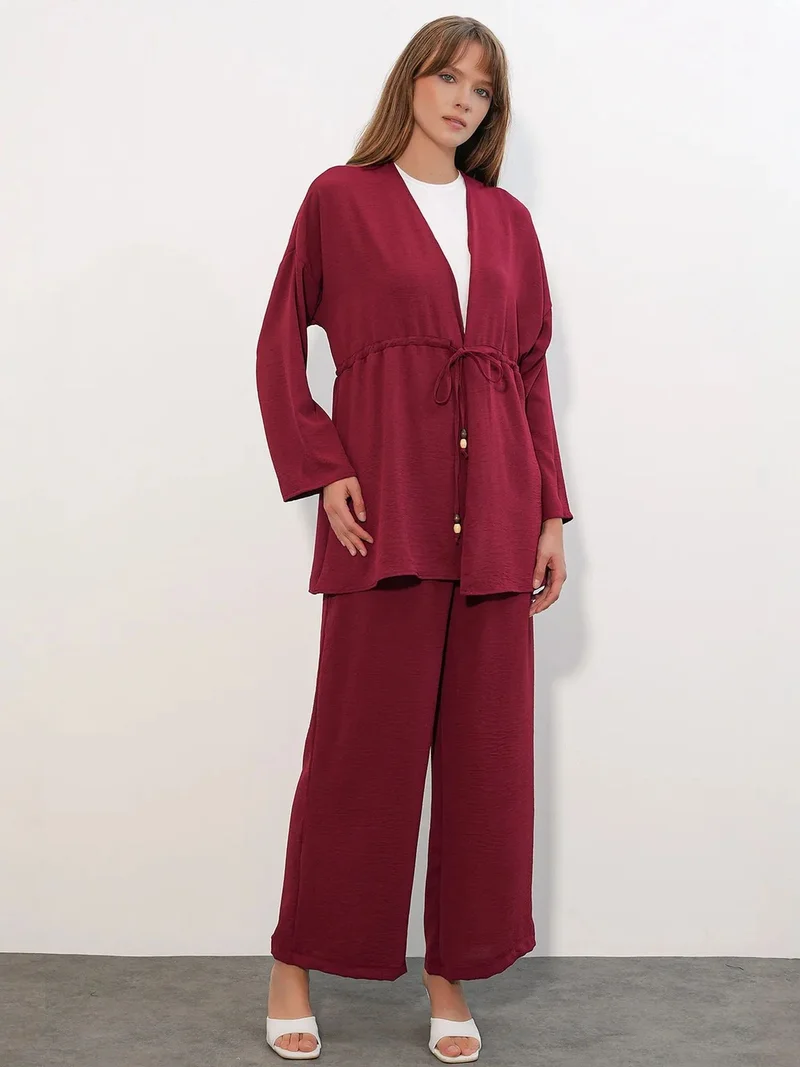 BIG DART BDART Two-Piece Wide-Leg Kimono Set