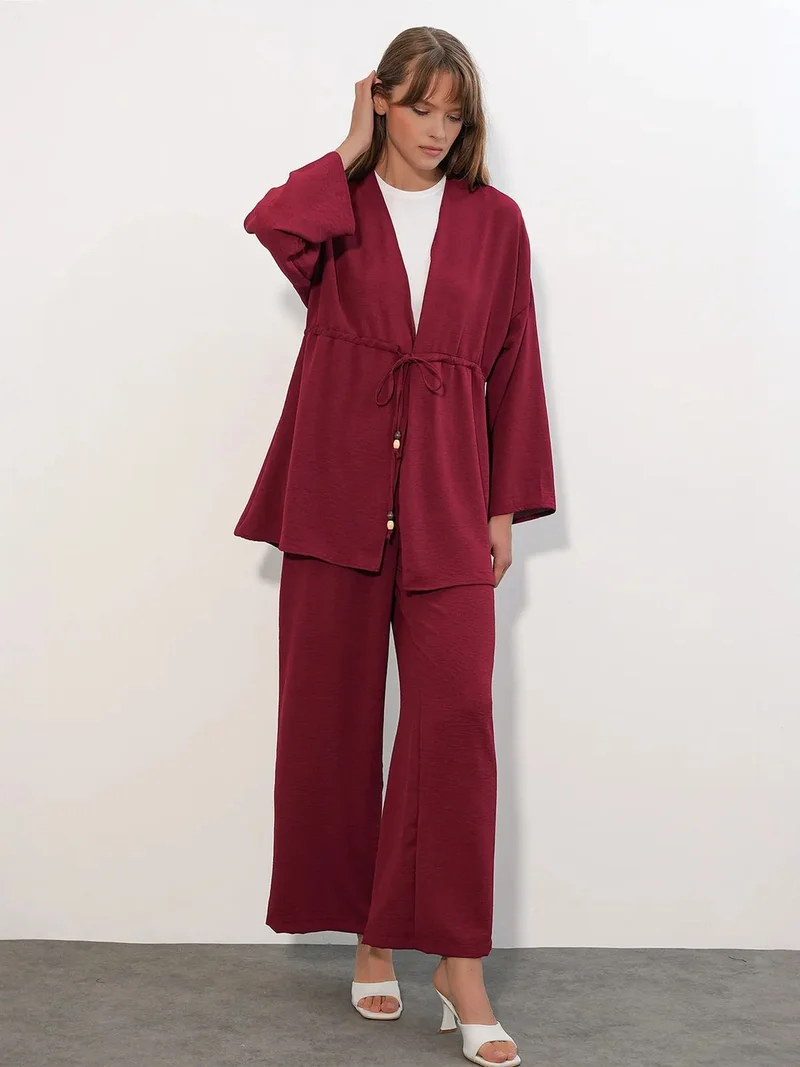 Big Dart  BDART Two-Piece Wide-Leg Kimono Set for Women | Best Price UAE