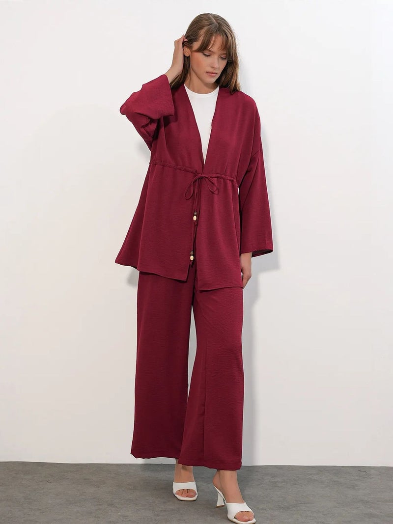 BIG DART BDART Two-Piece Wide-Leg Kimono Set - Image 3