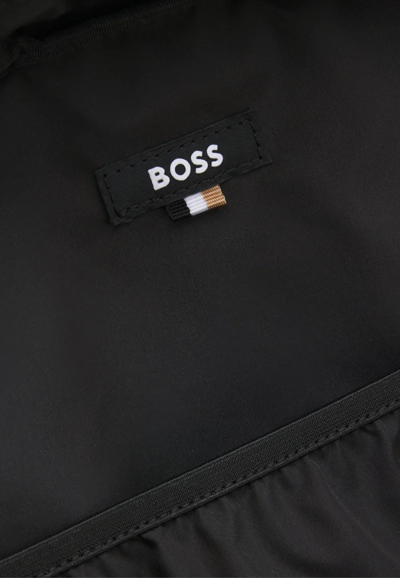 BOSS Faux-leather backpack with reflective details