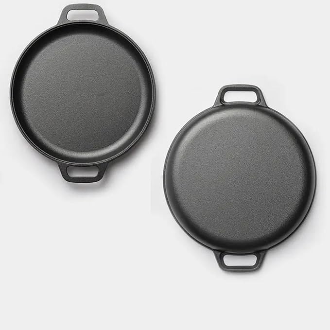 NUTRION Pre-Seasoned Cast Iron Dosa Tawa, 11 Inches (28 cm), Black, 100% Toxin-Free, Naturally Non-Stick, Long Lasting, Gas & Induction Stove-Friendly - Image 3