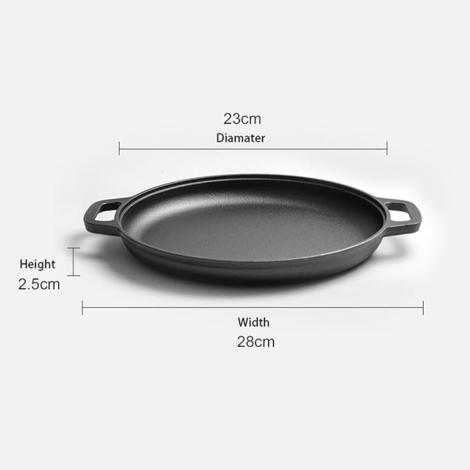 NUTRION Pre-Seasoned Cast Iron Dosa Tawa, 11 Inches (28 cm), Black, 100% Toxin-Free, Naturally Non-Stick, Long Lasting, Gas & Induction Stove-Friendly - Image 2