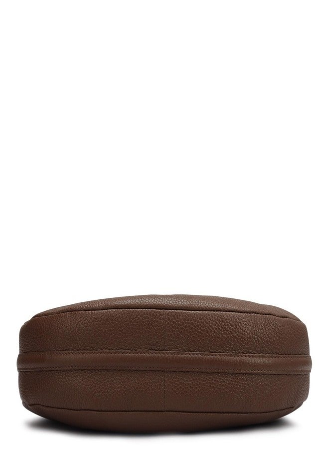Da Milano Women's Leather Shoulder Bag - Brown - Image 5