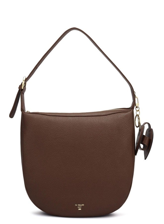 Da Milano Women's Leather Shoulder Bag - Brown - Image 1