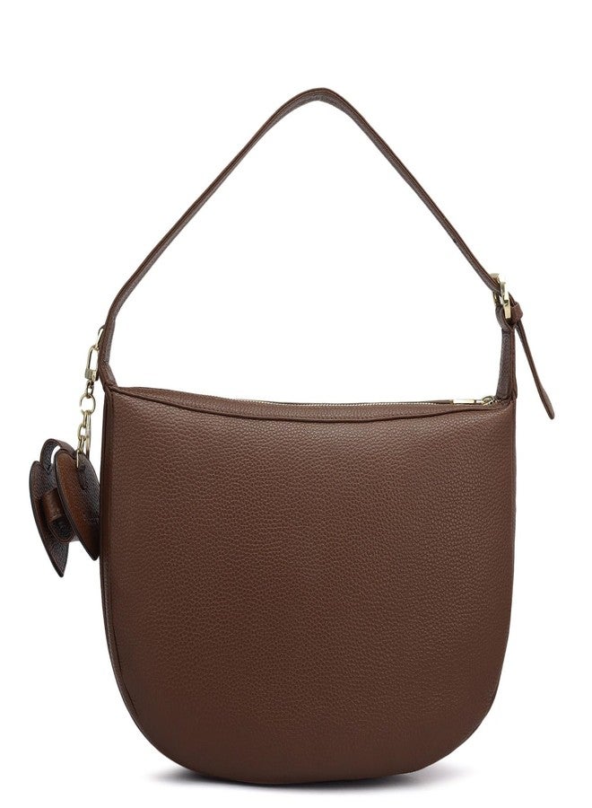 Da Milano Women's Leather Shoulder Bag - Brown - Image 4