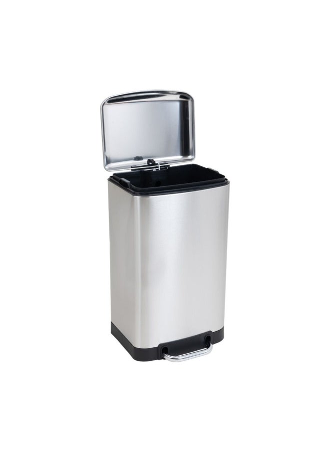 Zinnia 20L Stainless Steel Rectangle Pedal Bin with Slow Down Function - Image 1
