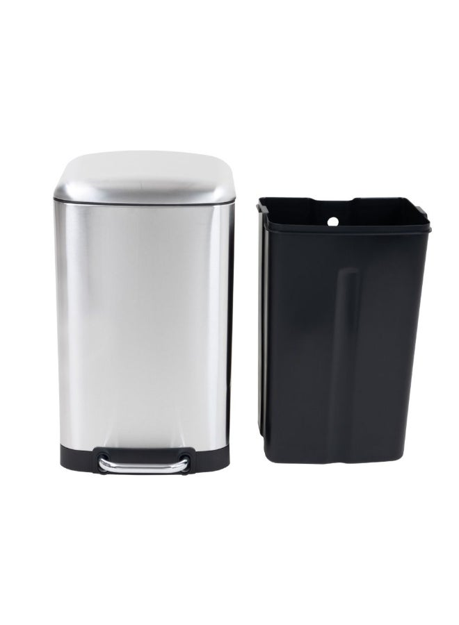 Zinnia 20L Stainless Steel Rectangle Pedal Bin with Slow Down Function - Image 2