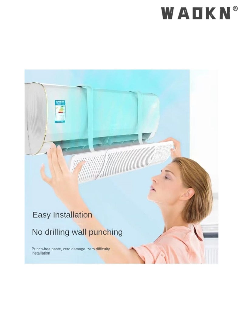 WAOKN - Air Conditioner Deflector Air Conditioning Wind Shield, Split Adjustable  Ac Flow Deflector Preventing Ac From Blowing Directly, For Home Office Retractable Ac Anti Direct Wind Deflector - Image 1