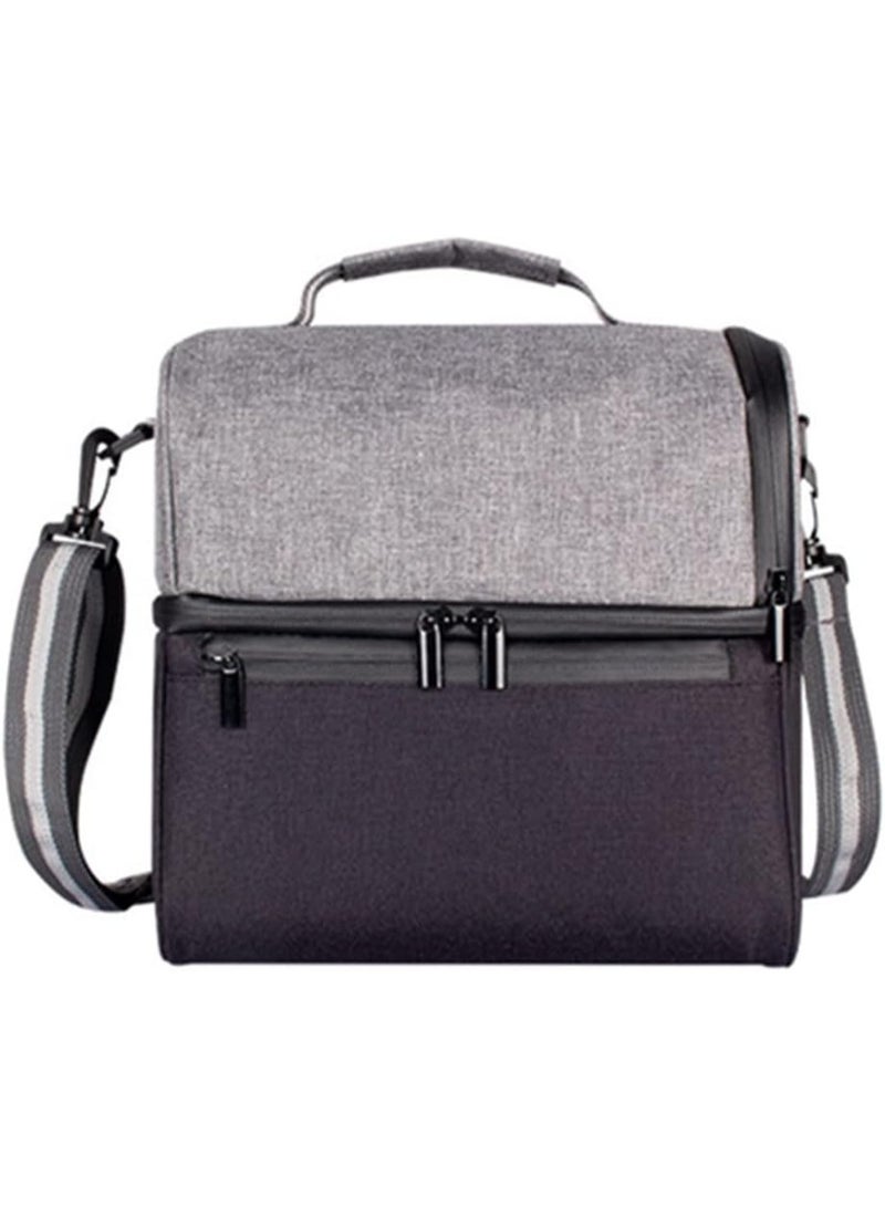 اسرلي وايت حقيبة غداء معزولة، حقيبة غداء مقاومة للماء من قماش أكسفورد - Image 1