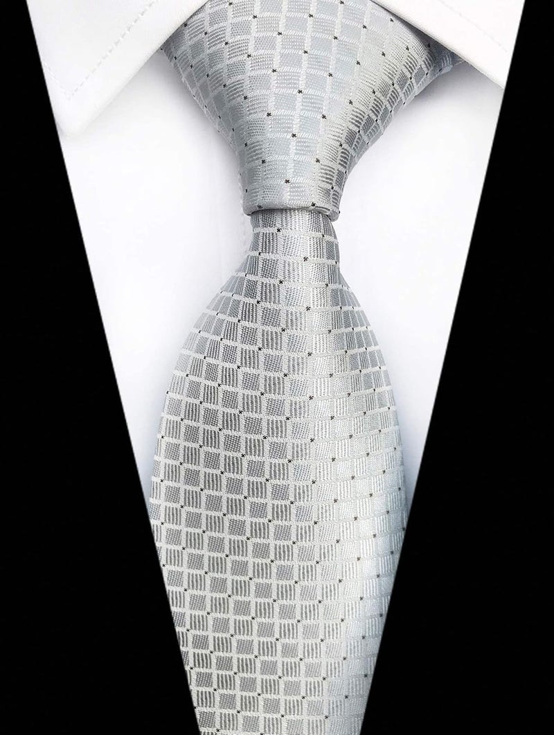 Adulove Men's Necktie Classic Silk Tie Woven Jacquard Neck Ties 6 PCS - Image 4