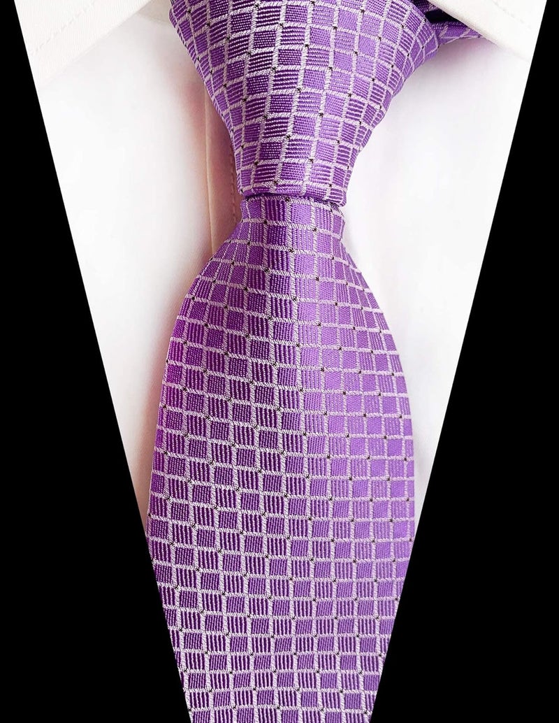 Adulove Men's Necktie Classic Silk Tie Woven Jacquard Neck Ties 6 PCS - Image 3