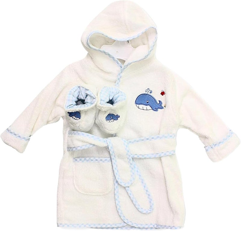 Spasilk baby-boys Bathrobe With Booties - Image 1