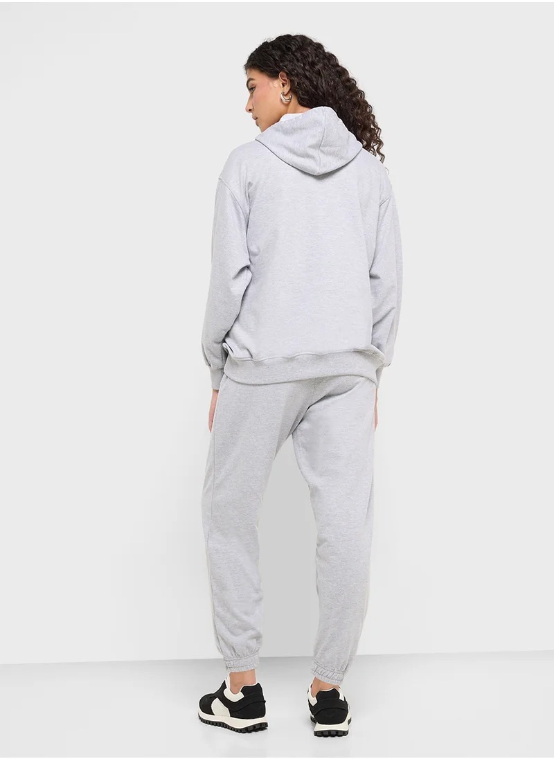 جينجر بيسيكس Oversize Hooded Sweatshirt & Joggers Set