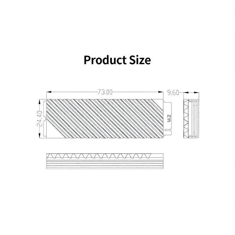 M.2-3 Radiator M.2 SSD Heat Sink Aluminum Heat Sink Tool-free Design Radiator with Thermal Pad for M.2 2280 SSD Red - Image 3