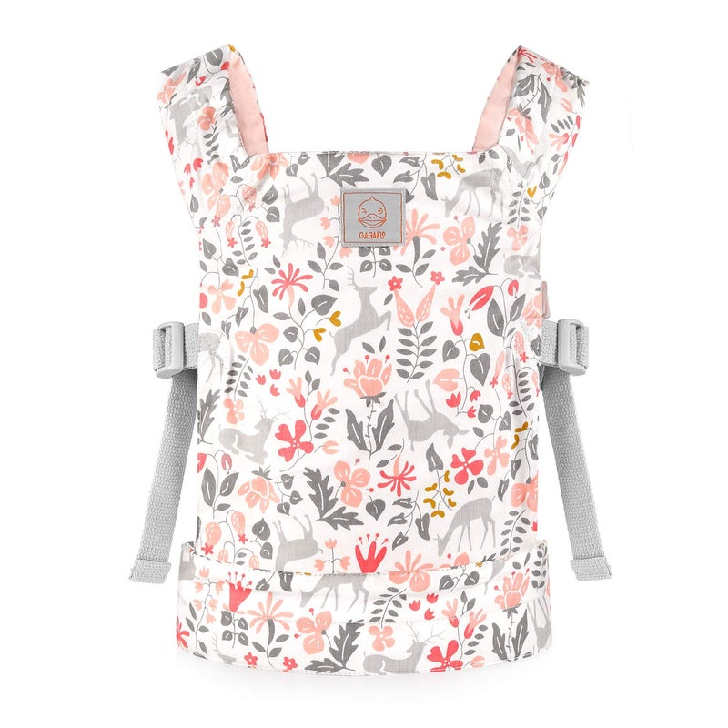 GAGAKU GAGAKU Baby Doll Carrier Front and Back Stuffed Animal Carriers for Little Girls Pink 
