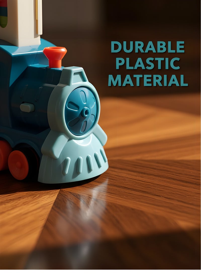 بيوينتي مجموعة كتل قطار الدومينو للأطفال، لعبة بناء وتراكيب دومينو، لعبة بناء دومينو تلقائية، لعبة ألغاز قطار DIY، للأولاد والبنات من عمر 3 سنوات وما فوق. - Image 5