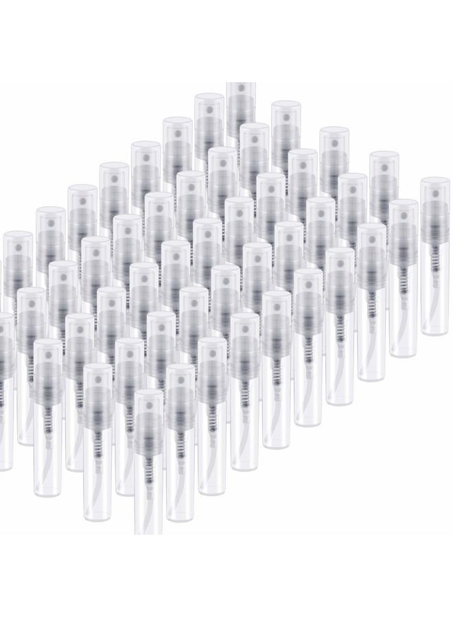 Thyores 50pcs mini perfume atomizer, clear plastic spray bottle portable fragrance spray bottle - 3ml - Image 1