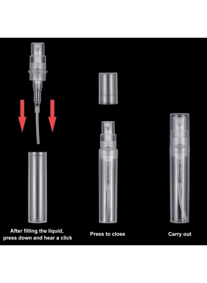 Thyores 50pcs mini perfume atomizer, clear plastic spray bottle portable fragrance spray bottle - 3ml - Image 4