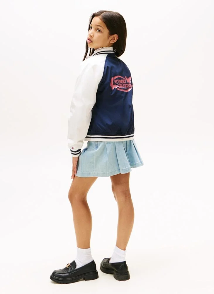 تومي هيلفيغر Kids Butterfly Graphic Bomber Jacket