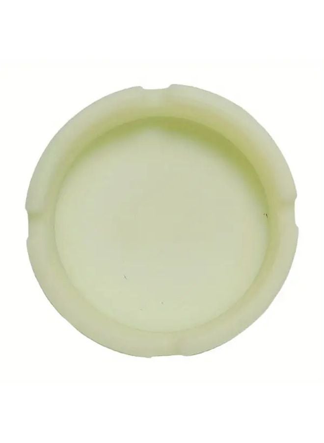 Yellow Round Ashtray Durable Easy Clean Rubber for Home Parties Bars Modern Decor - Image 3