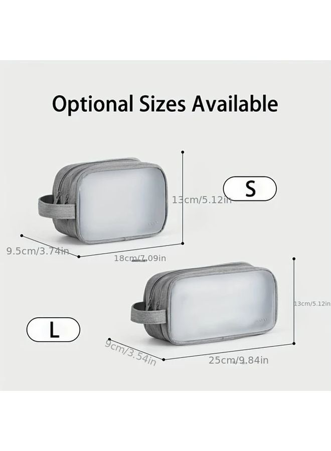 Black Large Transparent Storage Bag For Digital Accessories Data Cables Headphones Portable Hard Drives - Image 3