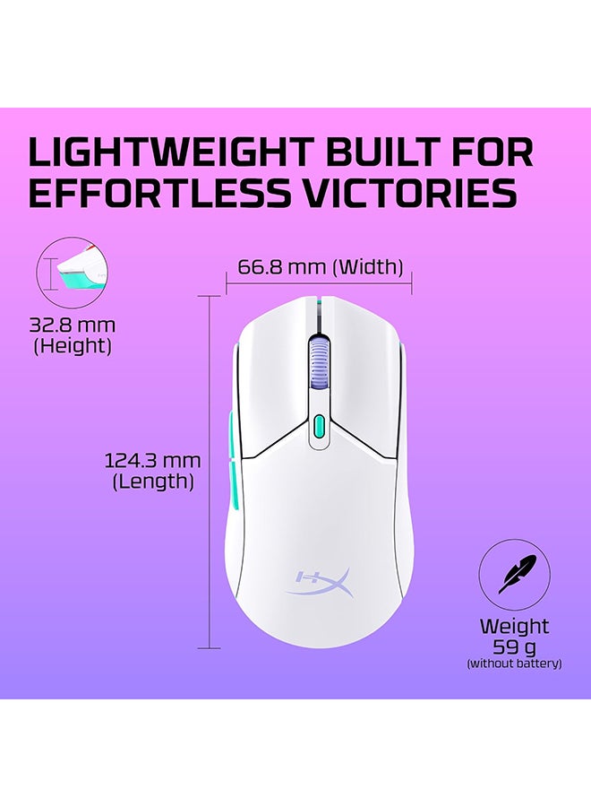 HYPERX Pulsefire Haste 2 Core Wireless Gaming Mouse - White - Image 3