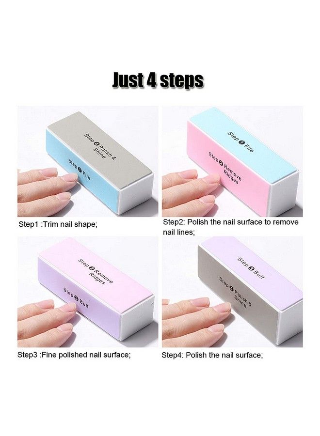 ericotry 10 قطع 4 أدوات مهنية لتجميل الأظافر والعناية بها، كتلة صنفرة الأظافر، لوح صنفرة، أدوات تجميل الأظافر، ملف صنفرة لامع، أدوات فن الأظافر الجمالية - Image 5