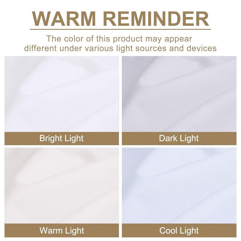 100% Blackout Shield Linen Blackout Curtains for Bedroom 96 Inches Long, Back Tab/Rod Pocket Living Room Drapes, Thermal Insulated Blackout Curtains 2 Panels Set, 50" W x 96" L, Bright White - Image 5