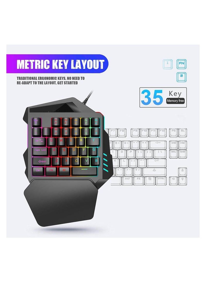 One Handed Keyboard One-Handed Mechanical Gaming Keyboard