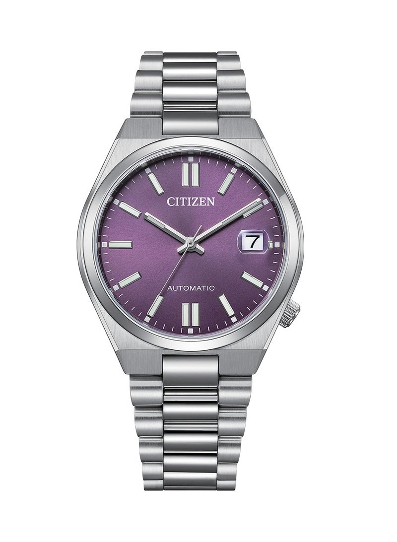 CITIZEN Tsuyosa Automatic Women’s Watch NJ0200-50W, 37 mm Purple Dial, Stainless Steel Case & Bracelet, 50 m WR - Image 3