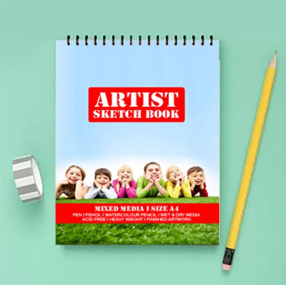 Generic Creative Print Solution Amazing Sketch Book for Arts and Drawing 100 Pages 200 GSM Size A4 Sketch Pad 50 Sheets Sketch Pad - Image 1