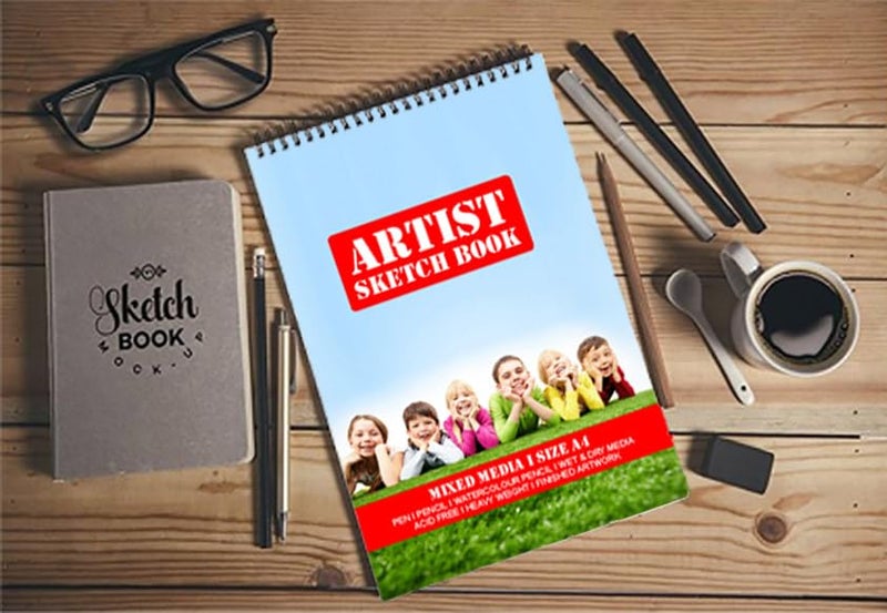 Generic Creative Print Solution Amazing Sketch Book for Arts and Drawing 100 Pages 200 GSM Size A4 Sketch Pad 50 Sheets Sketch Pad - Image 3