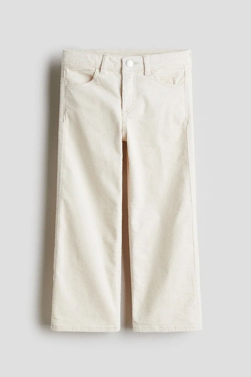 H&M Wide cotton corduroy trousers