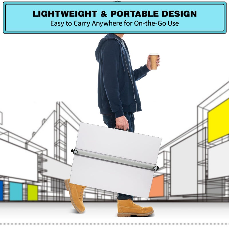 DOLEMODUO Portable Drafting Board, 20"X26" Professional Architecture Drafting Board, Tabletop Drawing Board with Ruler & Parallel Bar, Drafting Tools for Architects, Artists, Engineers, and Designers - Image 2