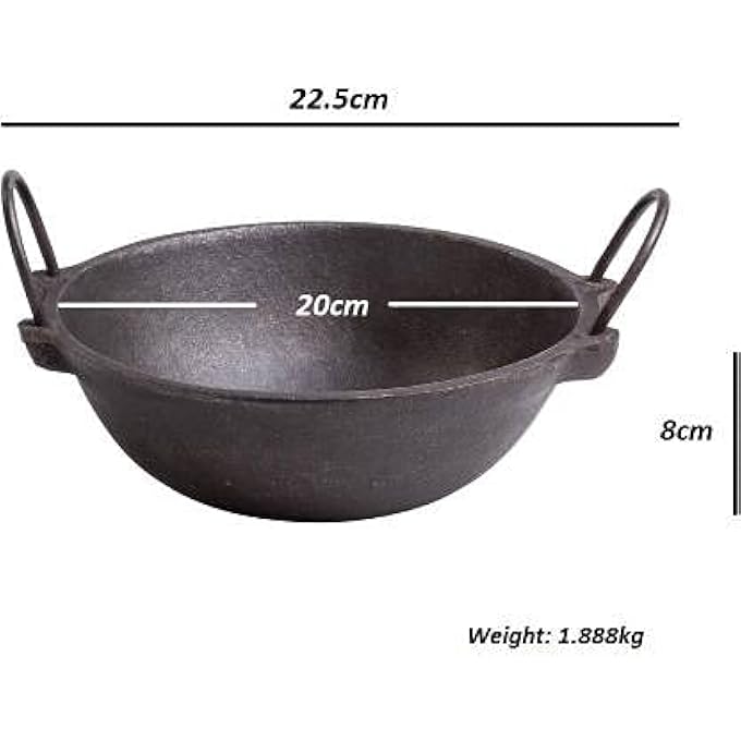 ريحني أواني طهي من الحديد الزهر المتبل كاداي 105 بوصة 25 لتر مطحونة - Image 2