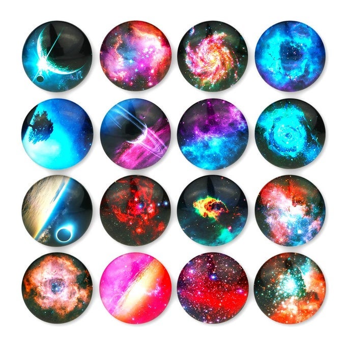 STARRY SKY PATTERN REFRIGERATOR MAGNETS 16 PACK FRIDGE MAGNETS FOR REFRIGERATOR OFFICE CABINETS WHITEBOARDS PHOTO 135 INCHES DIAMETER BEST HOUSEWARMING HOME DECORATIONS GIFT