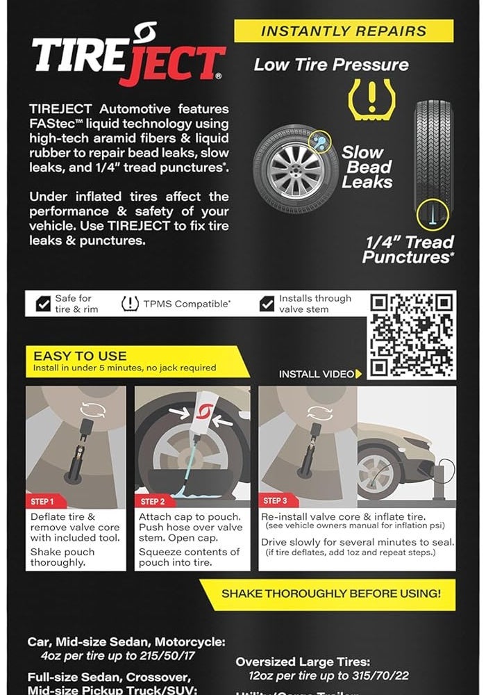 TireJect 2-in-1 Tire Sealant & Bead Sealer Kit - Image 3