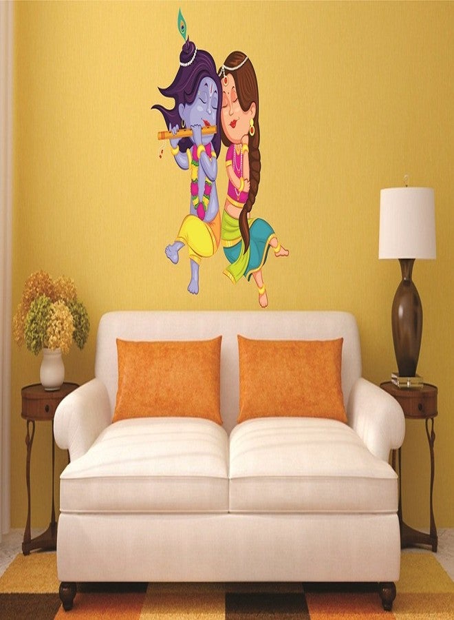 Asmi Collections PVC Wall Stickers Beautiful Little Radha Krishna - Image 2