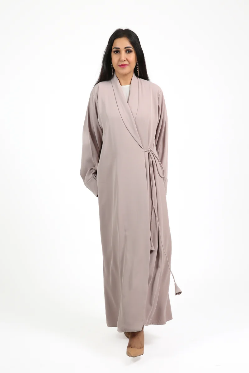 Nikias  Elegant Collar Abaya With knot for Women | Best Price UAE