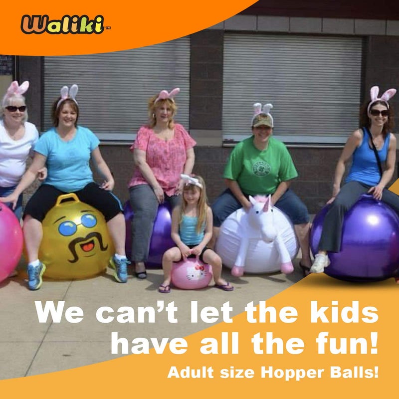 WALIKI Hopper Ball for Kids | Hippity Hop Ball | Jumping Hopping Ball | Therapy Ball | Green (Ages: 16-101 (29"/75CM)) - Image 5