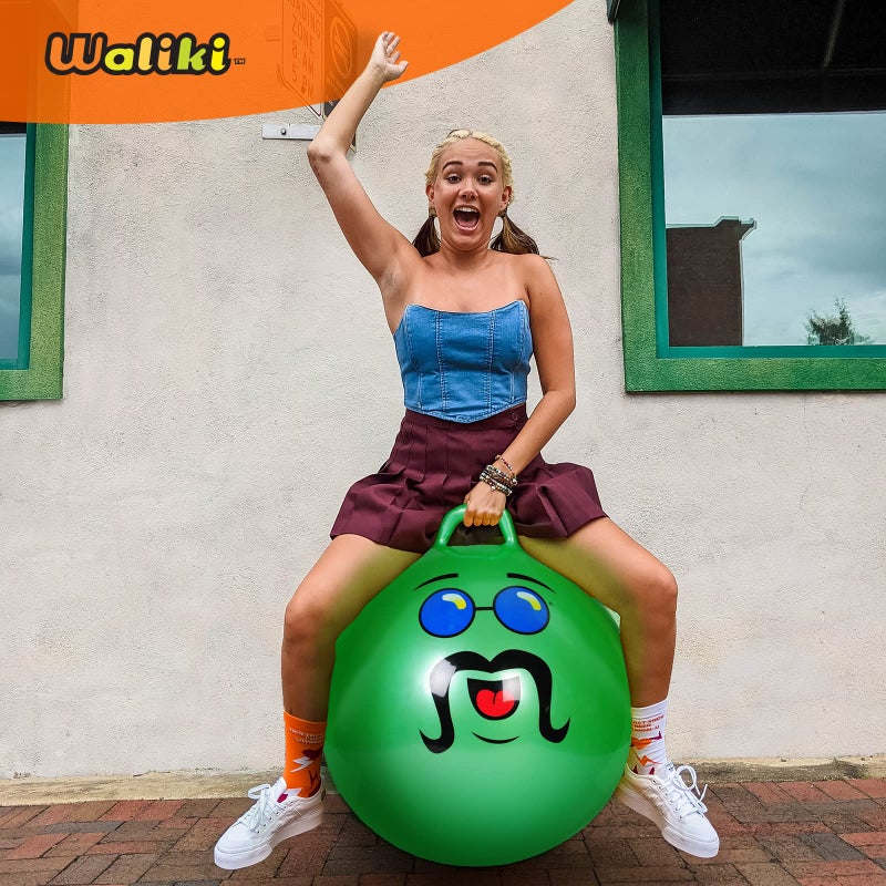 WALIKI Hopper Ball for Kids | Hippity Hop Ball | Jumping Hopping Ball | Therapy Ball | Green (Ages: 16-101 (29"/75CM)) - Image 4