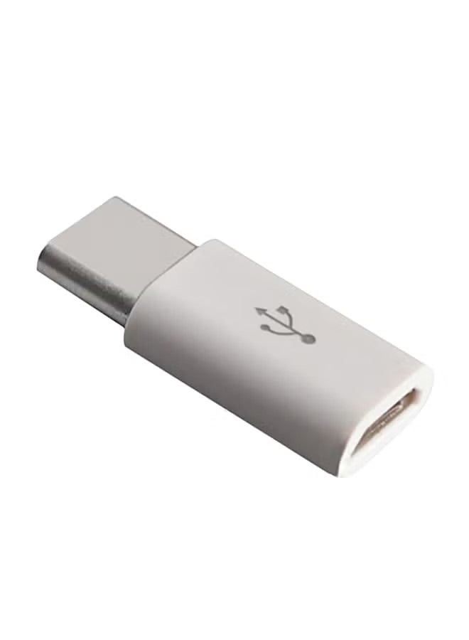 2-Pack Micro USB to USB-C Adapter – Compact Converter for Charging & Data Sync – Use Micro USB Cable with USB-C Devices – Compatible with Smartphones, Tablets, Laptops – Lightweight & Portable (White) - Image 3