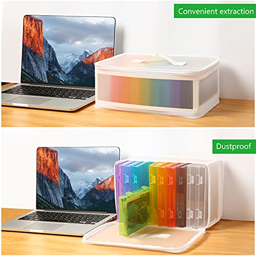 Gbivbe Photo Storage Case - 4x6 Size, Large Box Holds 1000 Photos, Card Storage, Handle Puzzle Cards Seed Packets, 9 Colors - Image 5