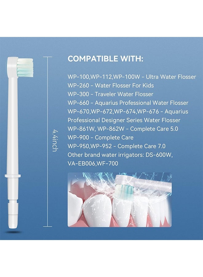 JS 6 Pcs Replacement Tips for Waterpik Water Flosser Classic Jet Tips for Waterpik Replacement Parts and Other Oral Irrigators AquaFlosser - Image 2